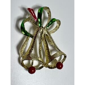 Gold Tone Bells pin/brooch made by Gerry’s Christmas